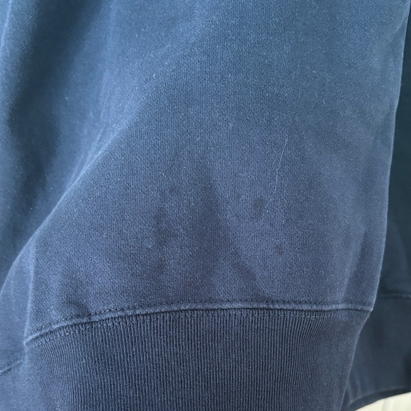 Brandy Melville Navy Sweater with Green Text - Picture 3 of 5